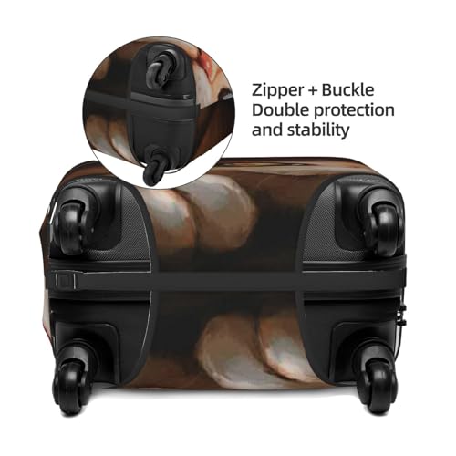 Animal Cat Print Luggage Cover For Suitcase,Washable Elastic Travel Suitcase Protector With Zipper Closure And Bottom Buckle – Fits 18-32" Luggage-Large2