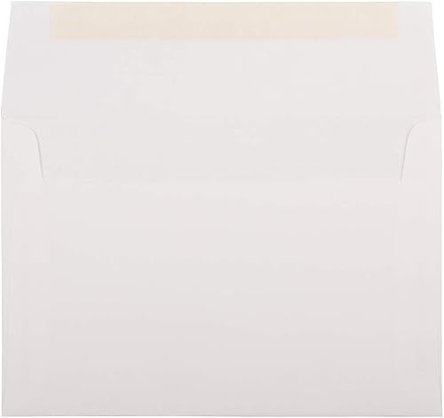 Miniatura 8 de JAM PAPER Sobres de invitación A6 Strathmore - 4 34 x 6 12 - Tejido blanco natural - 50 unidades