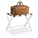 Relaxdays Porte-valises Pliant, Support à Bagages, HLP : 54,5 x 66 x 44 cm, Bois, pour hôtel et Maison, Blanc