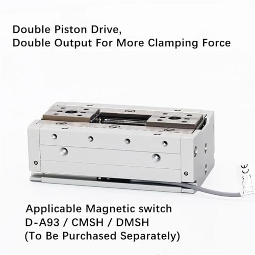 Vérin pneumatique compact HFD12X50 double effet pour guidage précis