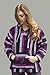 Mexican Baja Hoodie Sweater Sweatshirt Pullover Jerga (Small, Pink/Purple)