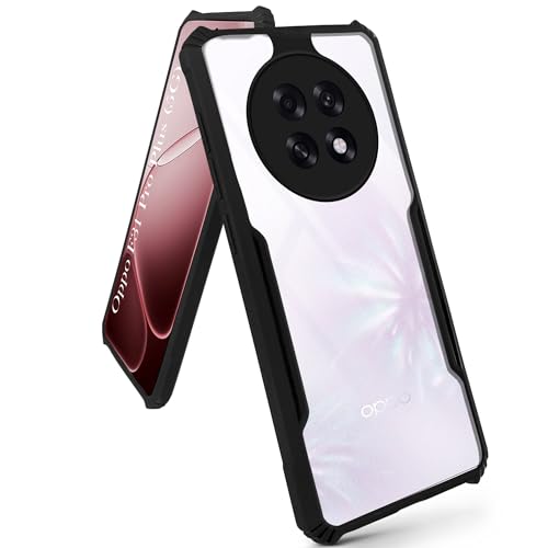 Image of Jkobi Hybrid Back Cover Case for Oppo F31 Pro Plus (Shockproof with Polycarbonate Clear Panel | Professional Black)
