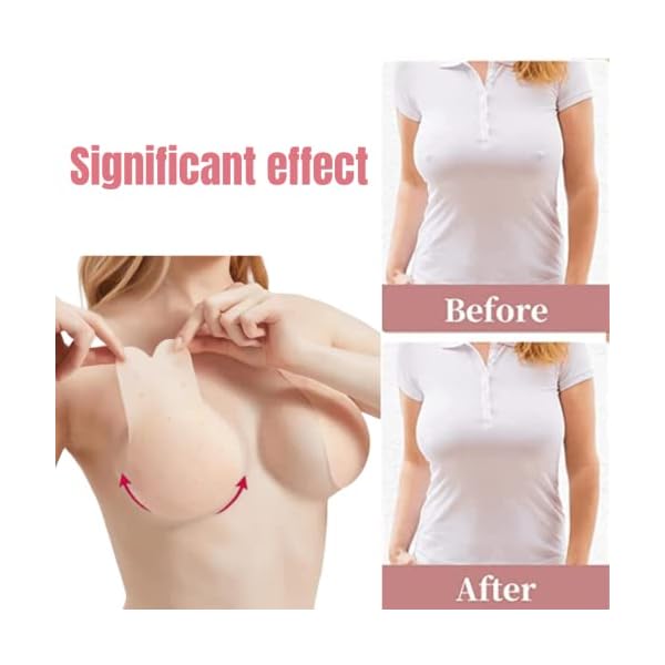 Stycizom Silikon Nipplepads,Nipple Cover für Damen,Wiederverwendbares Nipple Pads,Ultradünne Selbstkleb Unsichtbar Atmungsaktiv,Silikon Nipplepads Nipple Kleber für Abendkleider – Bild 5