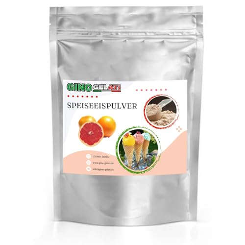 Gino Gelati fruchtiges Eis Speiseeis Pulver, verschiedene Geschmackssorten, schnelle und einfache Zubereitung, für Gastronomie und private Küche, Made in Germany (1 Kg, Grapefruit)