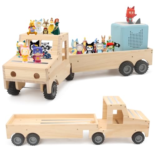 Image of Truck for Tonies Box 1 /2 Organizer Shelf Storage, Wooden Bus Magnetic Storage Holder for Toniebox Player Tonies Figures Characters for Children, Display Collection 20~30 Tonie Box Characters