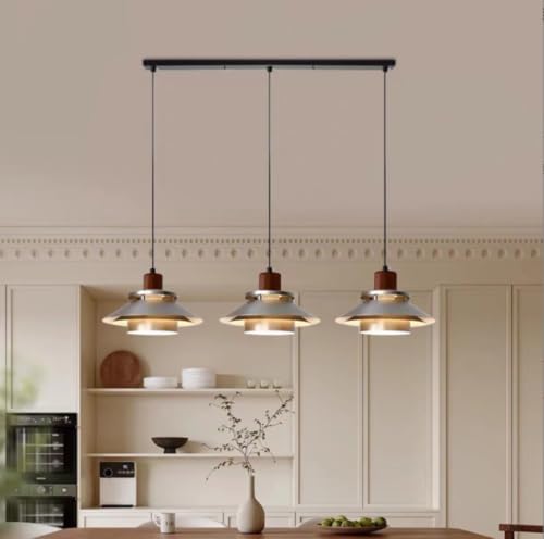 Suspension longue 3 lampes douille E27 luminaire suspendu métal rétro
