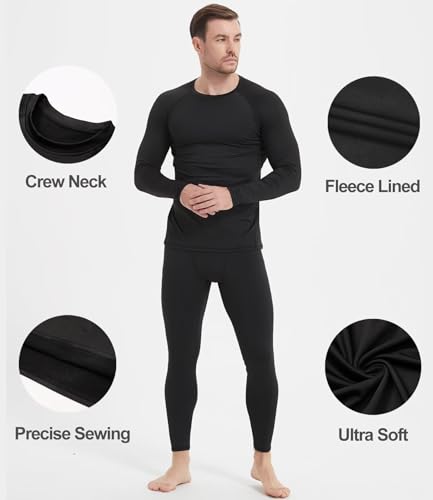 Dalavch 5 Pack Thermal Compression Shirts For Men Long Sleeve Running Gear Undershirt Base Layer For Winter Cold Weather 3 Black 1 White 1 Grey X-Large thumb #4