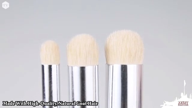 The Army Painter, Masterclass Drybrush Set, 3 Sizes Hobby Drybrushes, Goat Hair Brush Set, 15mm Mighty Drybrush, 12mm Moderate Drybrush for Advanced & Professional Art