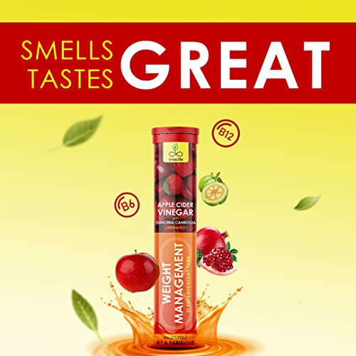 Image of svaa.life 1000mg Apple Cider Vinegar (ACV) Effervescent Tablets-Apple Flavour-with Garcinia Cambogia, Pomegranate, B6 & B12 for Weight Management & Improving Gut Health | One per day (63 tablets)