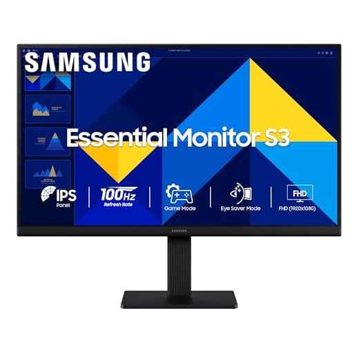 Samsung 24" (60.5 cm) S3 Flat Monitor|Super Slim Borderless Design|IPS Panel|FHD 1920 x 1080|100 Hz|5 ms|Ports-HDMI,VGA|Game Mode|Eye Saver Mode||Wall Mountable|LS24D300GAWXXL|Black