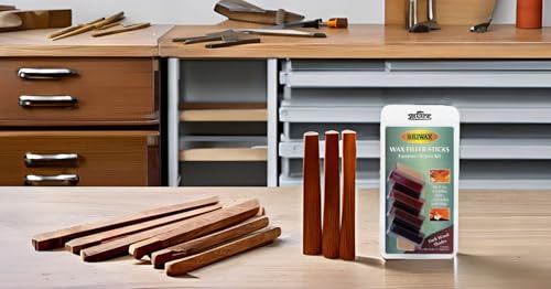 Rustins Briwax Filler Sticks Dark - Quick Wood Repair for Scratches, Cracks & Nail Holes | Assorted Shades