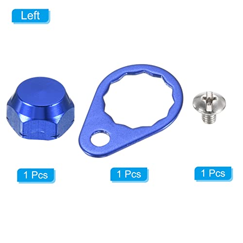 PATIKIL Fishing Reel Screw Nut Locking Plate, Left Handle Locking Caps Screw M8 Nut Replacement for DIY Fishing Accessories Blue - Image 3