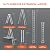 VEVOR A-Frame Telescoping Ladder 17 FT - Portable Aluminum Extension Ladder with 330lb Load Capacity, for Indoor, Outdoor, RV, Roof & Multi-Purpose Use