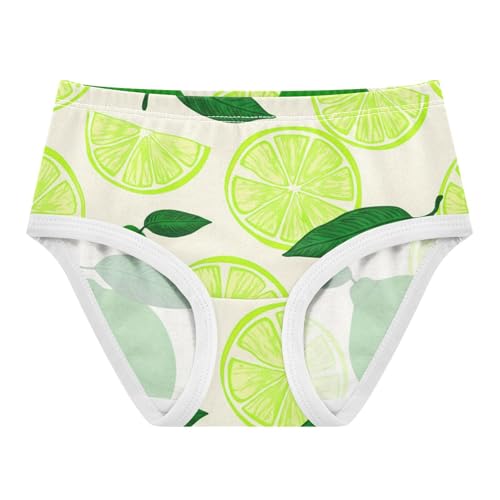Girls Underwear Toddler 2t Cotton Panties Little Girl Stylish Kids Undies Briefs Limes Lemon Fruit Green