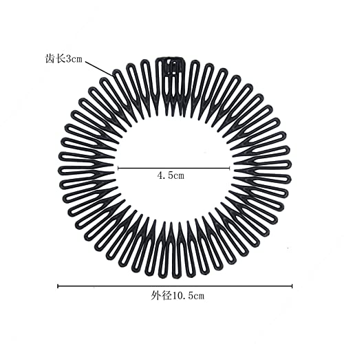 Pinksee 3Pcs Stretch Flexible Hair Combs Headband Tooth Headband For Women #TOP3