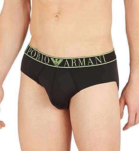 Emporio Armani Underwear Herren Essential Microfiber Brief, Black, XL Cover