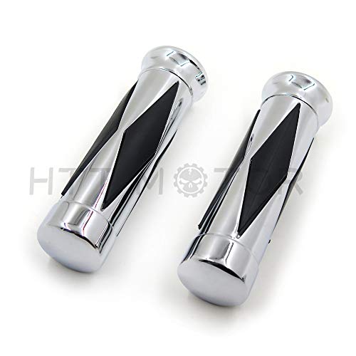 Httmt USMT081-1"-CD For Harley Softail Cross Bones Deuce Rocker Motorcycle 1 Inch 25Mm Diamond Style Hand Grips Handle Bar Grips [P/N: Mt081-1-Cd] thumb #2