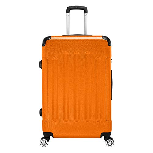 amopacorp 3-in-1 Orange Trolley Case Luggage Set (20", 24", 28") - Lightweight, Expandable, Durable, Easy Clean3