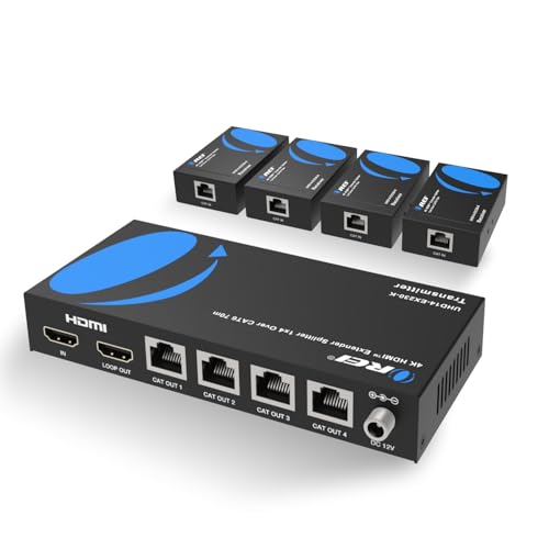 Répartiteur HDMI 4K OREI 1 vers 4 écrans à faible latence via CAT6