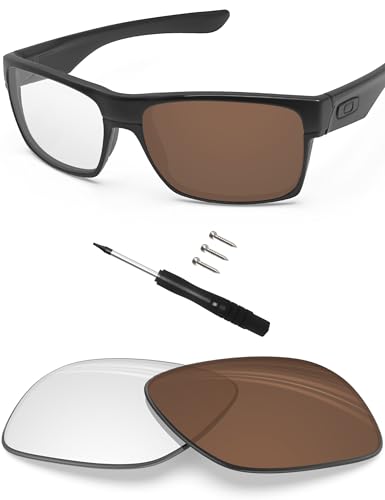 Image of BLAZERBUCK Replacement Lenses & Screws Screwdriver for Oakley TwoFace OO9189 /TwoFace Asian Fit OO9256 Sunglass