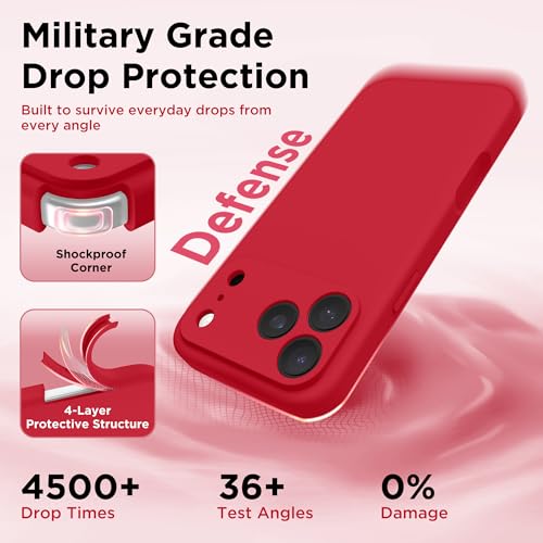 Image of GolbinBox Magnetic for iPhone 17 Pro Max Case, Silicone Cover, Red