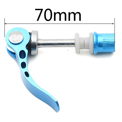 Blue Aluminum Alloy Bike Seat Clamp, M6 65mm Bicycle