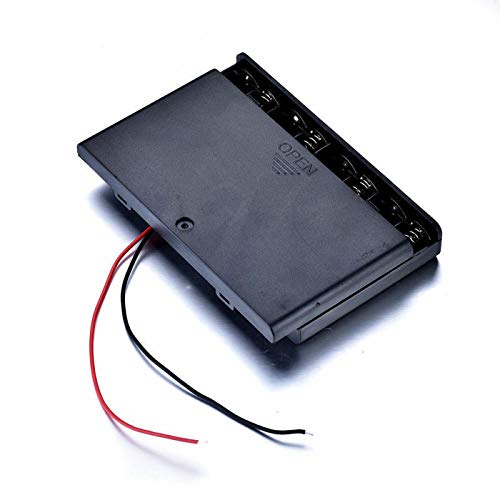 Ingesloten Batterij Houder, SENRISE 5Pcs AA/AAA Batterij Houder Case met Schakelaar en Draad Leads 3 x AA Battery Holder… - Afbeelding 3