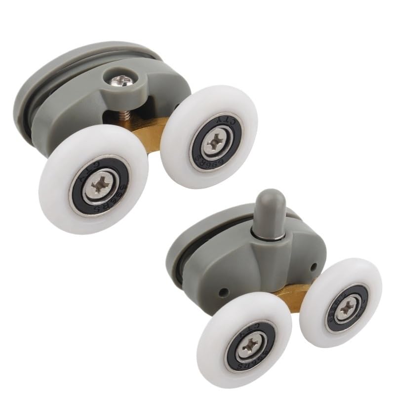 Ruedas Mampara Ducha Lote de 8 poleas for cabinas ducha, rodillos, ruedas y, diámetro 23 mm/25 mm, distancia entre orificios 26(Diameter 25mm)