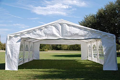DELTA 26'x20' Budget PE Party Tent +(2) Long Storage Bags,carpas para Fiestas, Tents for Parties, Outdoor Event Wedding Party Tent with Waterproof Top Cover,Removable Window Walls