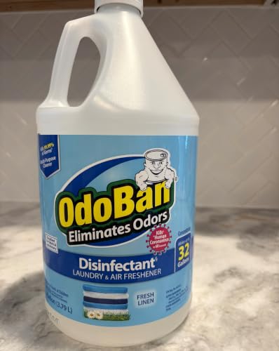 Image of OdoBan Disinfectant Concentrate and Odor Eliminator, Made in the USA, Fresh Linen Scent, 4 Gallons