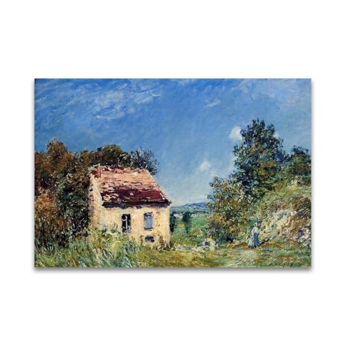 Reproduction d'art classiques de Sisley en décoration moderne sur toile 70x105