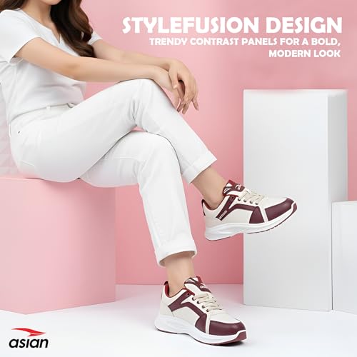 Image of ASIAN Misty-12 Women's & Girls' Casual Sneakers | Lightweight, Stylish & Comfortable Shoes with Soft Cushioning, Flexible Sole