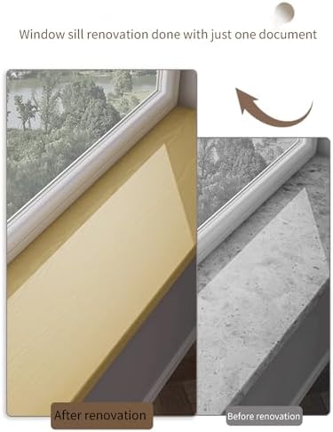 Self-Adhesive Bay Window Decor Sticker - Waterproof Peel & Stick Window Sill Cover Film, Customizable Size (40x500cm/15.6x195in) - Stylish Home Decoration, Color3