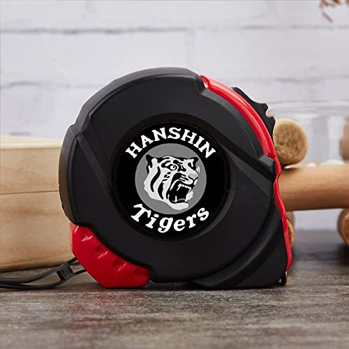 阪神タイガース 巻き尺 7.5m スケール 長さ 測定 折れにくい スチール製巻尺 耐衝撃性 ロックタイプ ストラップ付き 水平に自立しやすい 距離測定器 目盛り 見やすい 装飾図面 地図作成 ため 測定ツール 家庭用 工学用 Diy 大工道具 作業工具