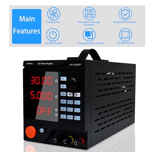 Image of DC Power Supply Variable,30V 5A Adjustable,Programmable DC Power Supply with USB Software, Regulated DC Bench Power Supply with Output Switch High Precision 4-Digit LED Display