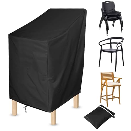 Schutzhülle Stapelstühle,Schutzhülle für Gartenstühle,Gartenstuhl Abdeckung,Abdeckhauben für Stühle,schutzhülle Gartenmöbel,Abdeckhaube Gartenmöbel,für Gartensessel Balkonstühle(70x70x120cm)