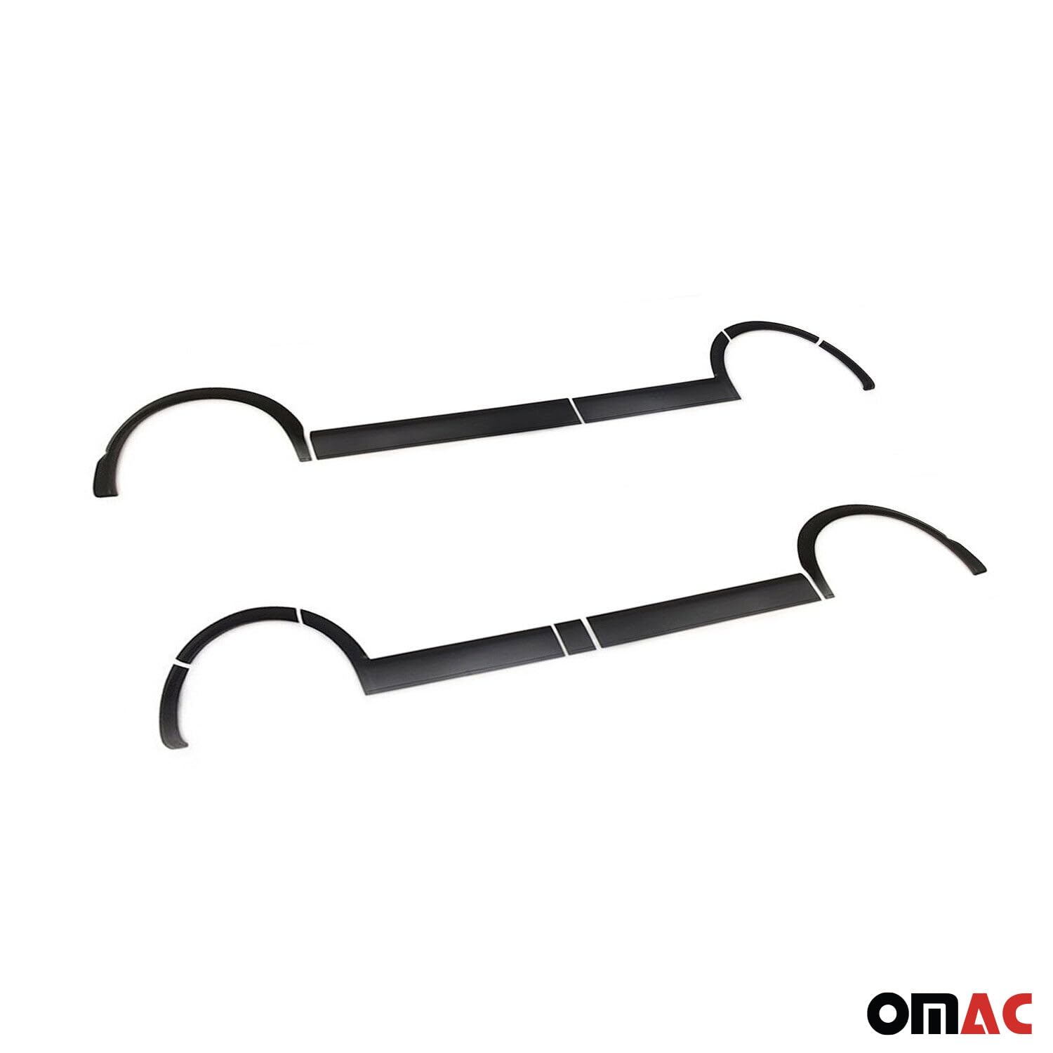 OMAC Radlaufschutz Kotflügel compatibile con VW T6 2015-2019 L1 Kurzer LHD ABS Nero 11tlg
