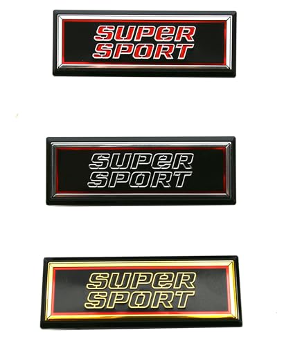Image of 1pc New Super Sport Dash Emblem 3D Badge Replacement for 81-87 El Camino 83-88 Monte Carlo SS (Chrome Red)