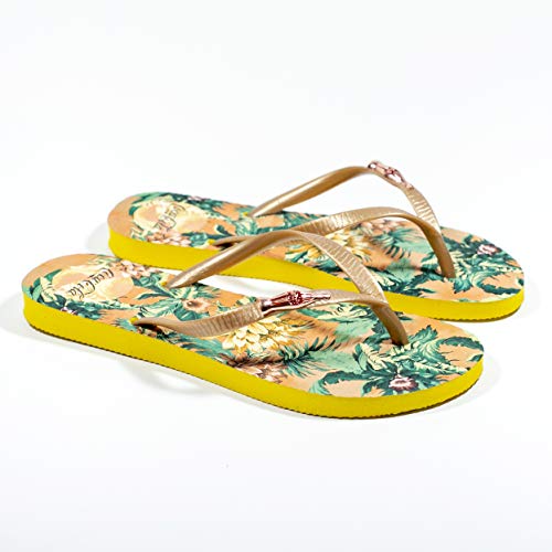 Chinelo, G, Coca-Cola, Feminino, Amarelo/Ouro, 38/39