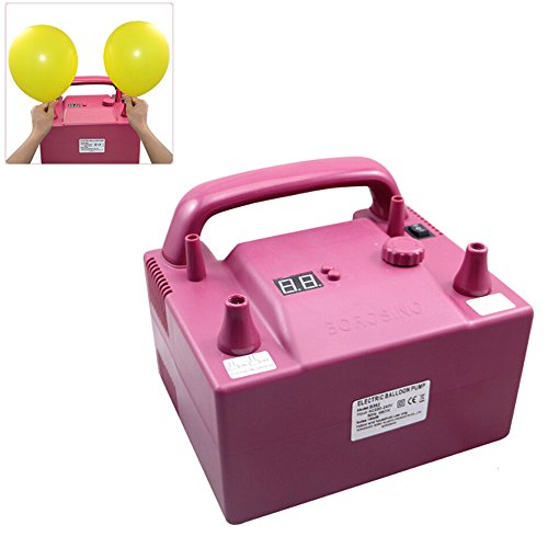 OriGlam® Portable AC110V 600W Timer Time Controller Balloon Inflator 2 Inflation Ports Electric Balloon Pump for Parties, Wedding Decorations