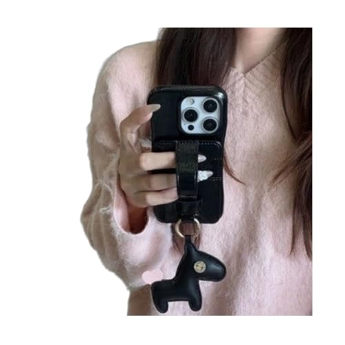 GuoDuo iPhone�p �n���}�[�^ �V���v�� �X�^�C���b�V�� �u���b�N ����g�� �������� �A�C�t�H��14 iPhone16/15 ProMax�Ή��i�u���b�N�Ccase17pro)