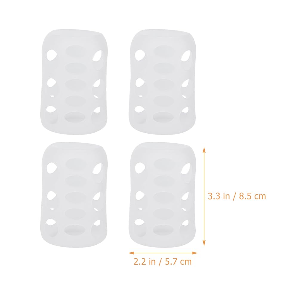 Manchon Biberon En Silicone 4 Pièces 3.35 Pouces Protection Antidérapante Et Pour Bébé Compatible Verre Et Plastique