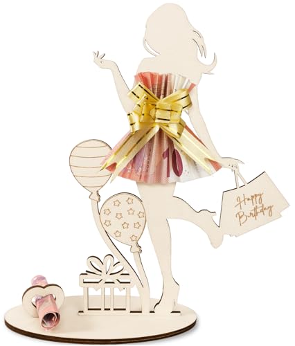 Geldgeschenke Geburtstag Frau Mädchen Geldgeschenk Geburtstag Holz-Schild Gästebuch Jugendweihe Geschenke Geburtstag Geschenk mit Happy Birthday Personalisierbares Geschenke Geburtstag Deko
