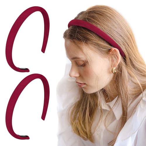 LOPHE Bandeau Femme, Bandeau de Couleur Unie pour Femme, Bandeau Large Femme, Bandeau Cheveux Femme, Bandeau de Couleur Unie, Style Rétro Élégant Bandeau,...