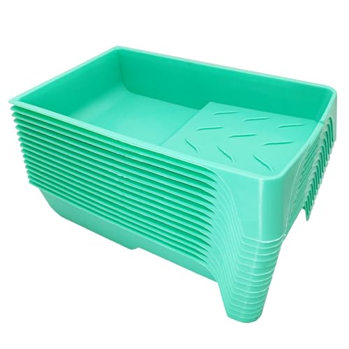 Hubaow 4 Inch Paint Tray 15 Pack Plastic Paint Roller Tray