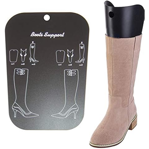 2Pairs 16Inch Boot Shaper Form Inserts Tall Boot Support Multifunction Boot Fillers Knee High Boot Stand Holders for Men and Women (Black) Cover