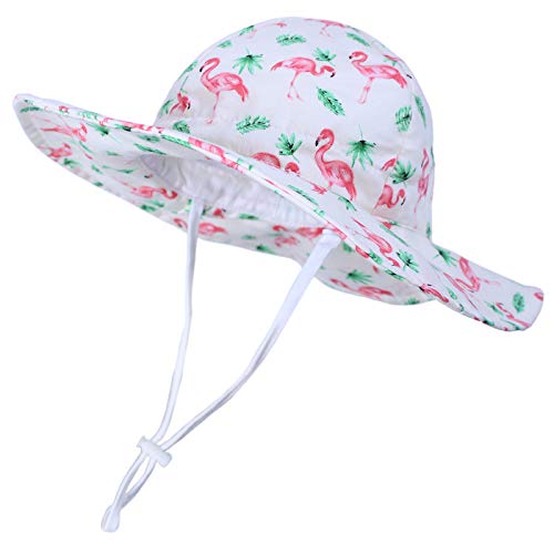 Baby Sun Hat Toddler Girls Boy Hats Wide Brim UPF 50+ Sun Protection Cartoon Infant Summer Beach Bucket Caps 4-8 Years