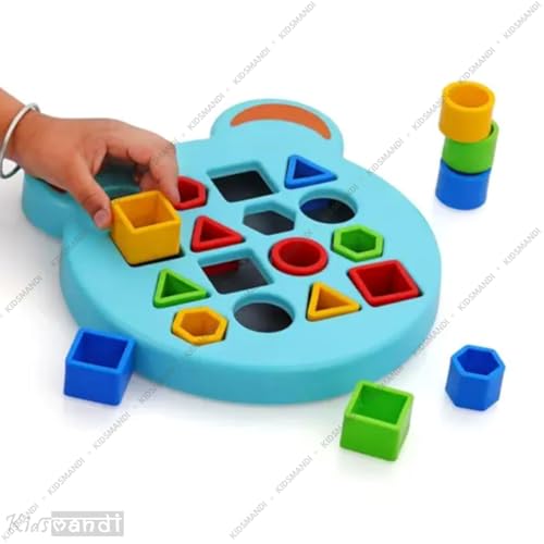 Image of Kids Mandi Matching Educational Game | Shape & Color Recognition Learning Toy | Cognitive Skill Development