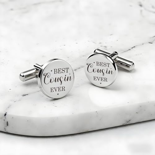 Mancuernas de acero inoxidable plateado para hombre miniatura 2