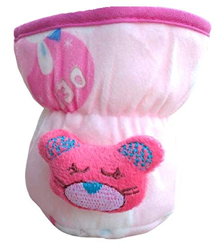 Image of Bottle Covers for Wide Neck /Broad Neck Soft Plush Stretchable Baby Feeding Bottle Cover with Strap for (125ml, 120 ml and 140 ml Feeders (Multicolour) Pack of 3)